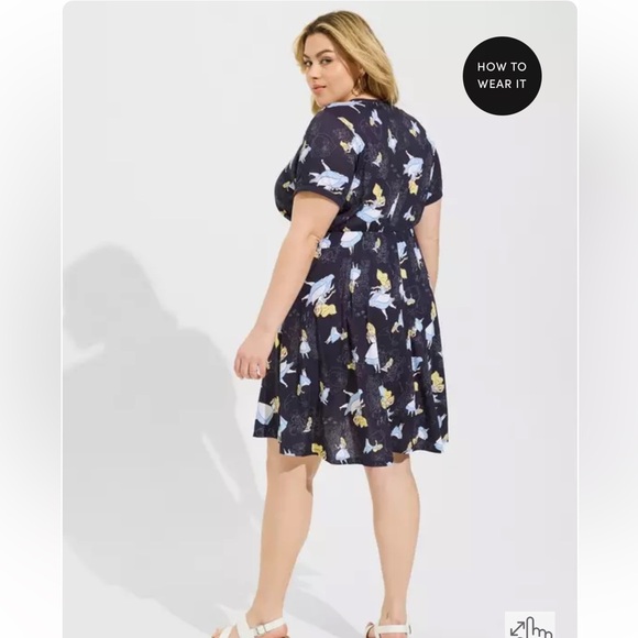 NWT Never Worn, just washed Alice and Wonderland Torrid Dress. - Picture 3 of 11